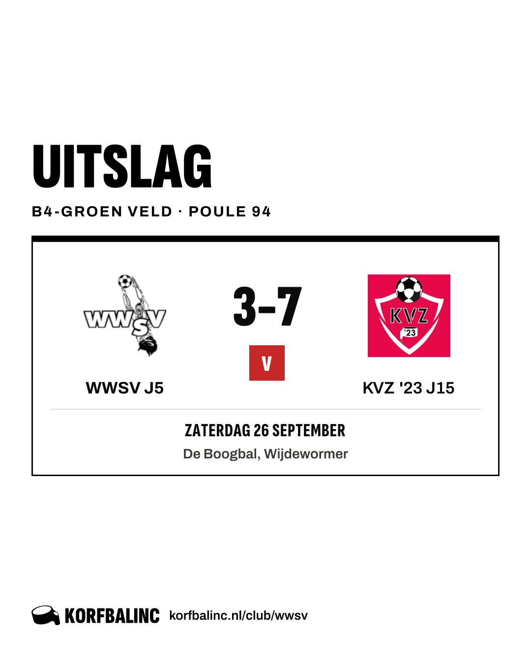 WWSV J5 - KVZ '23 J15
