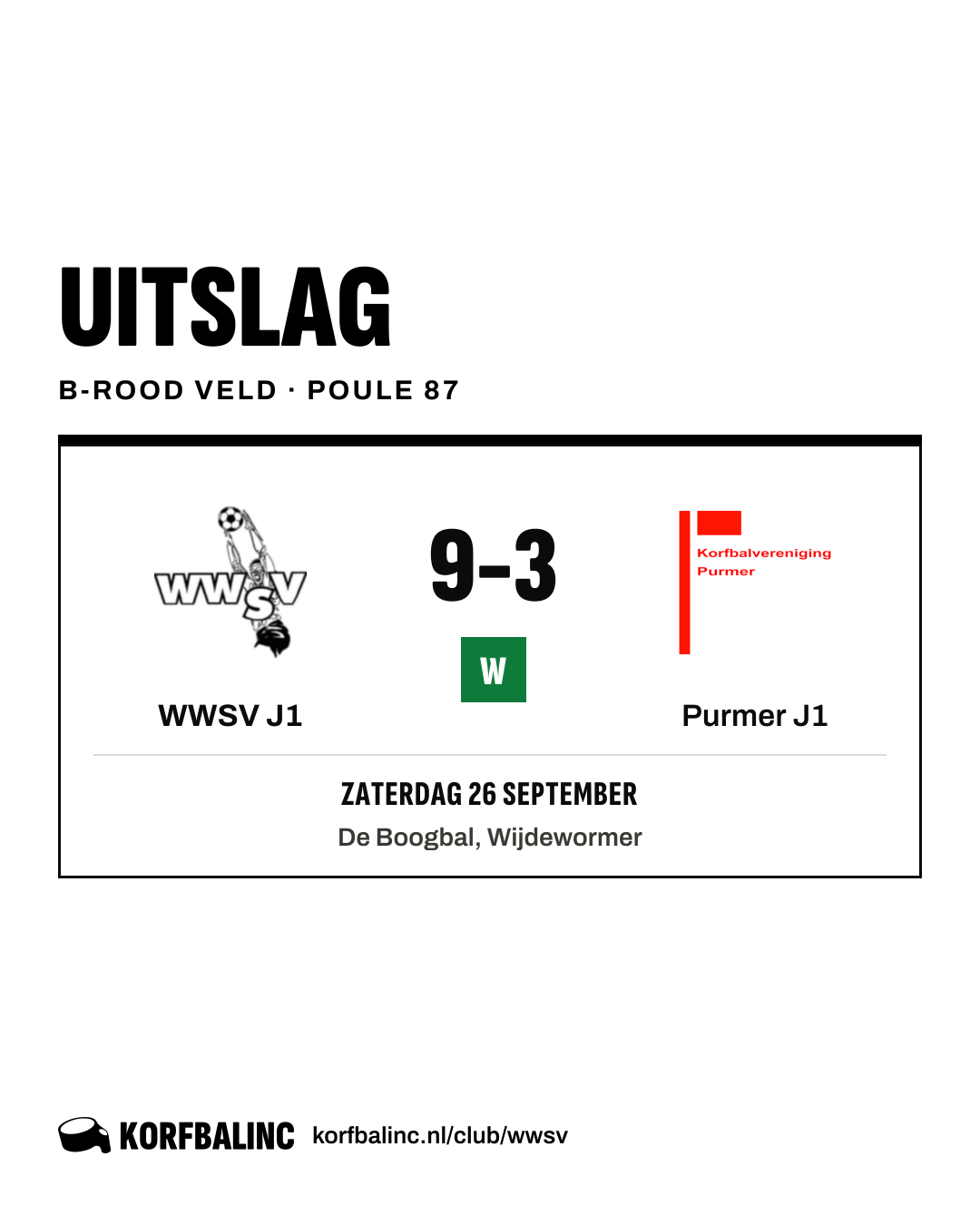 WWSV J1 - Purmer J1