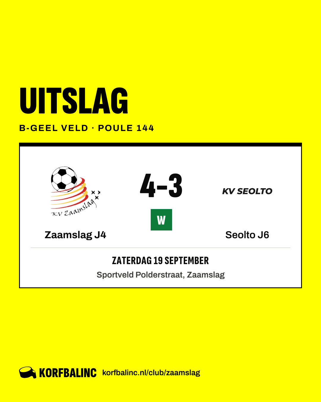 Zaamslag J4 - Seolto J6