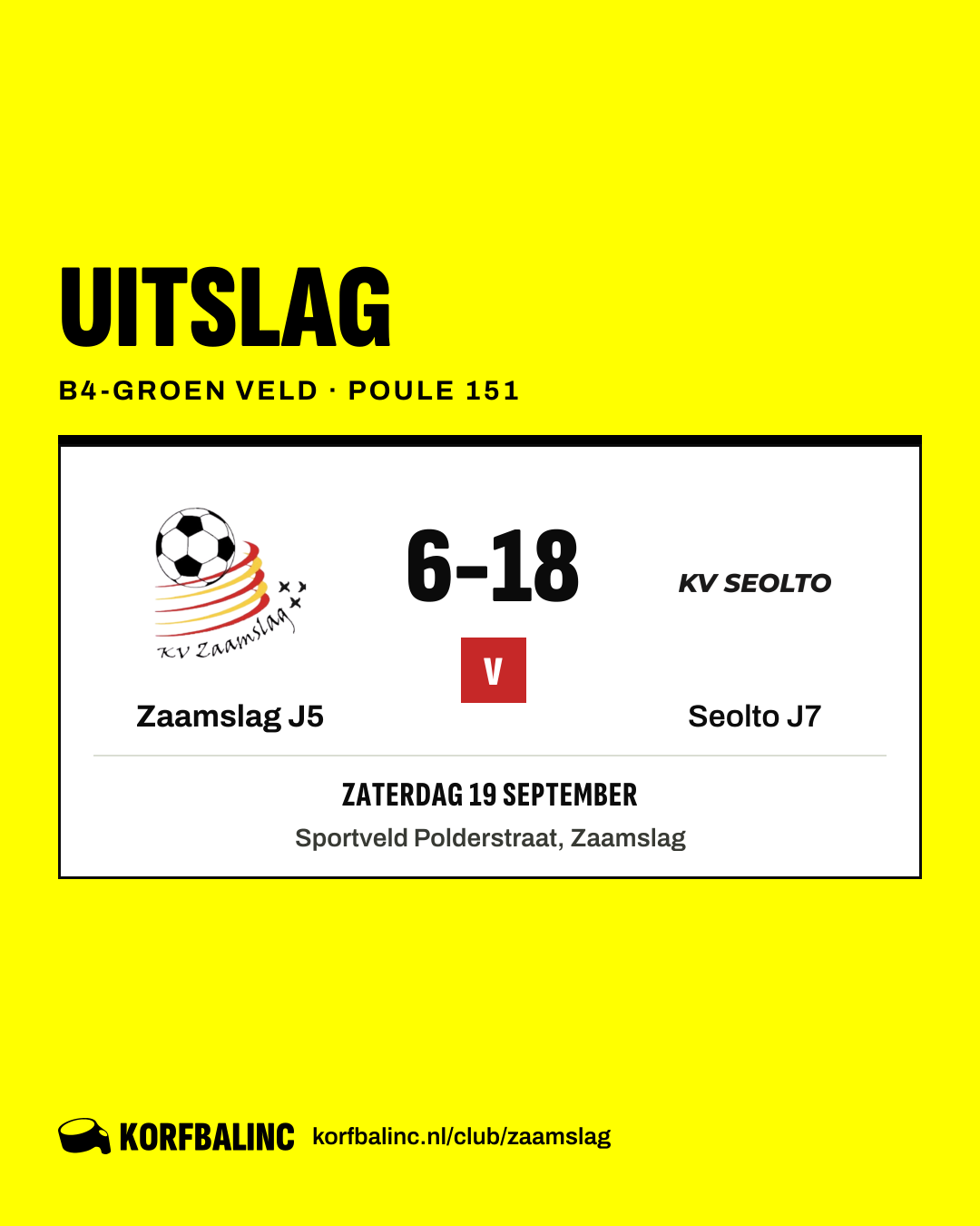 Zaamslag J5 - Seolto J7