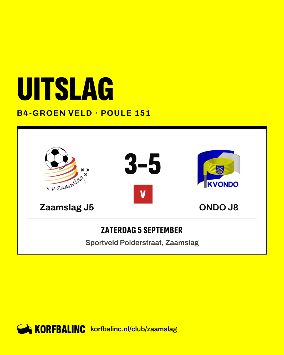 Zaamslag J5 - ONDO J8
