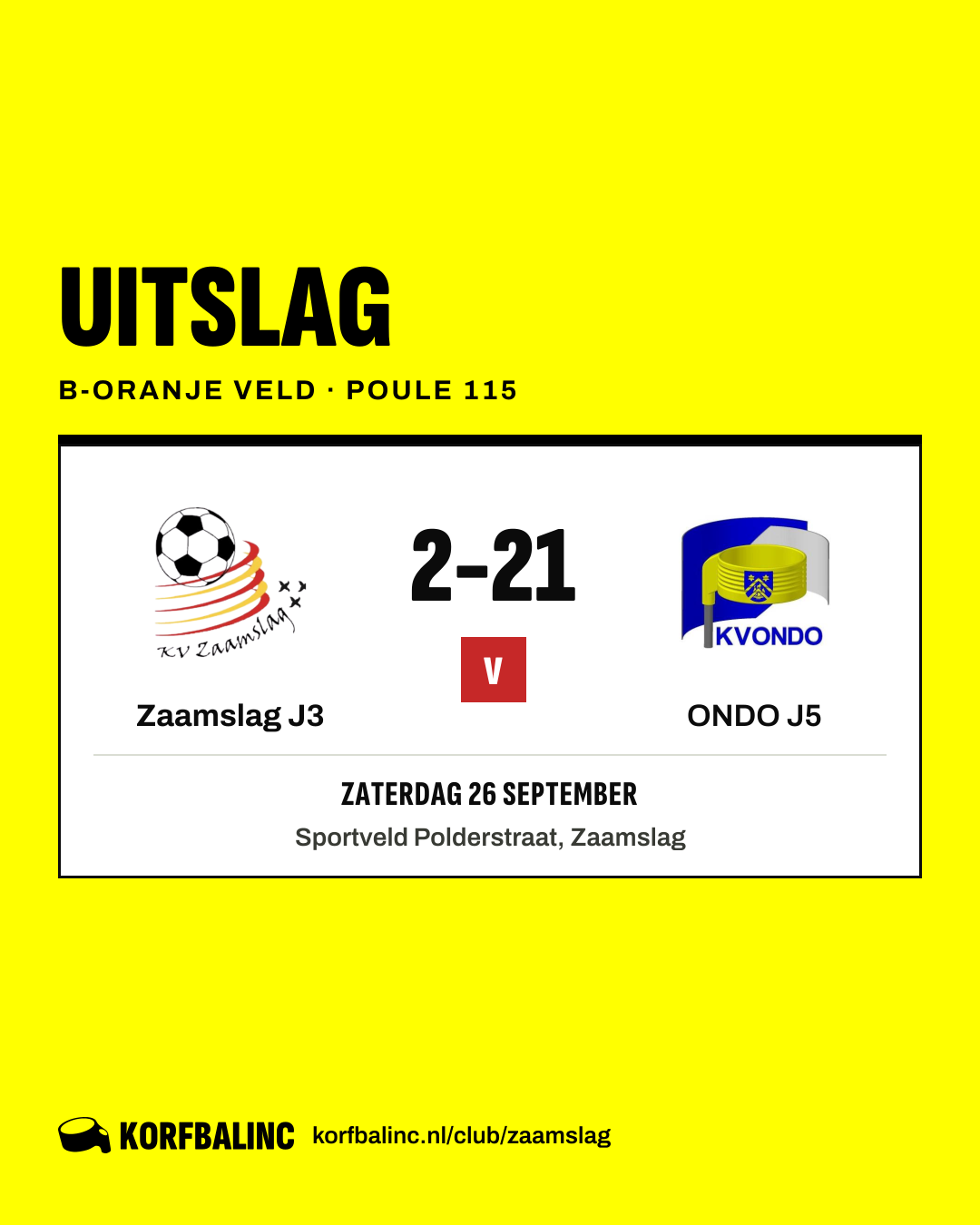 Zaamslag J3 - ONDO J5