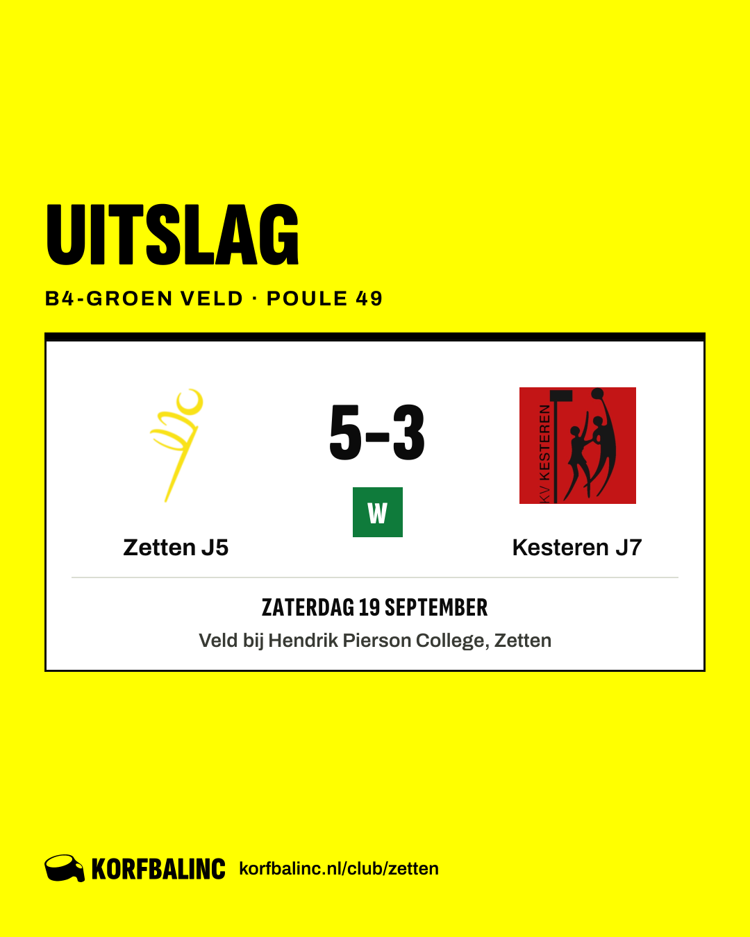 Zetten J5 - Kesteren J7