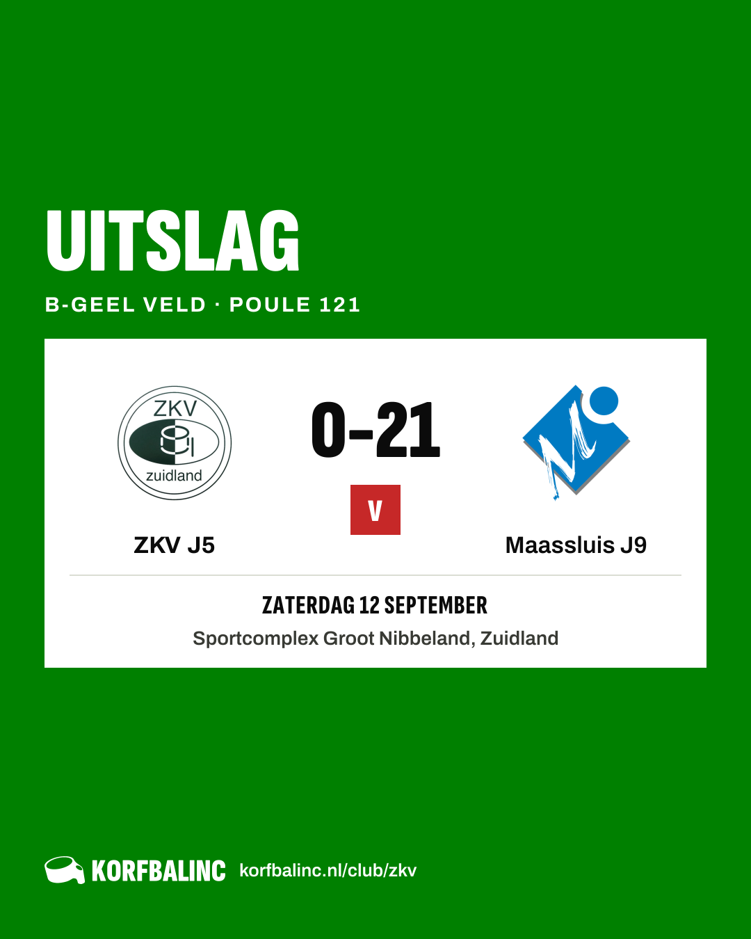 ZKV J5 - Maassluis J9