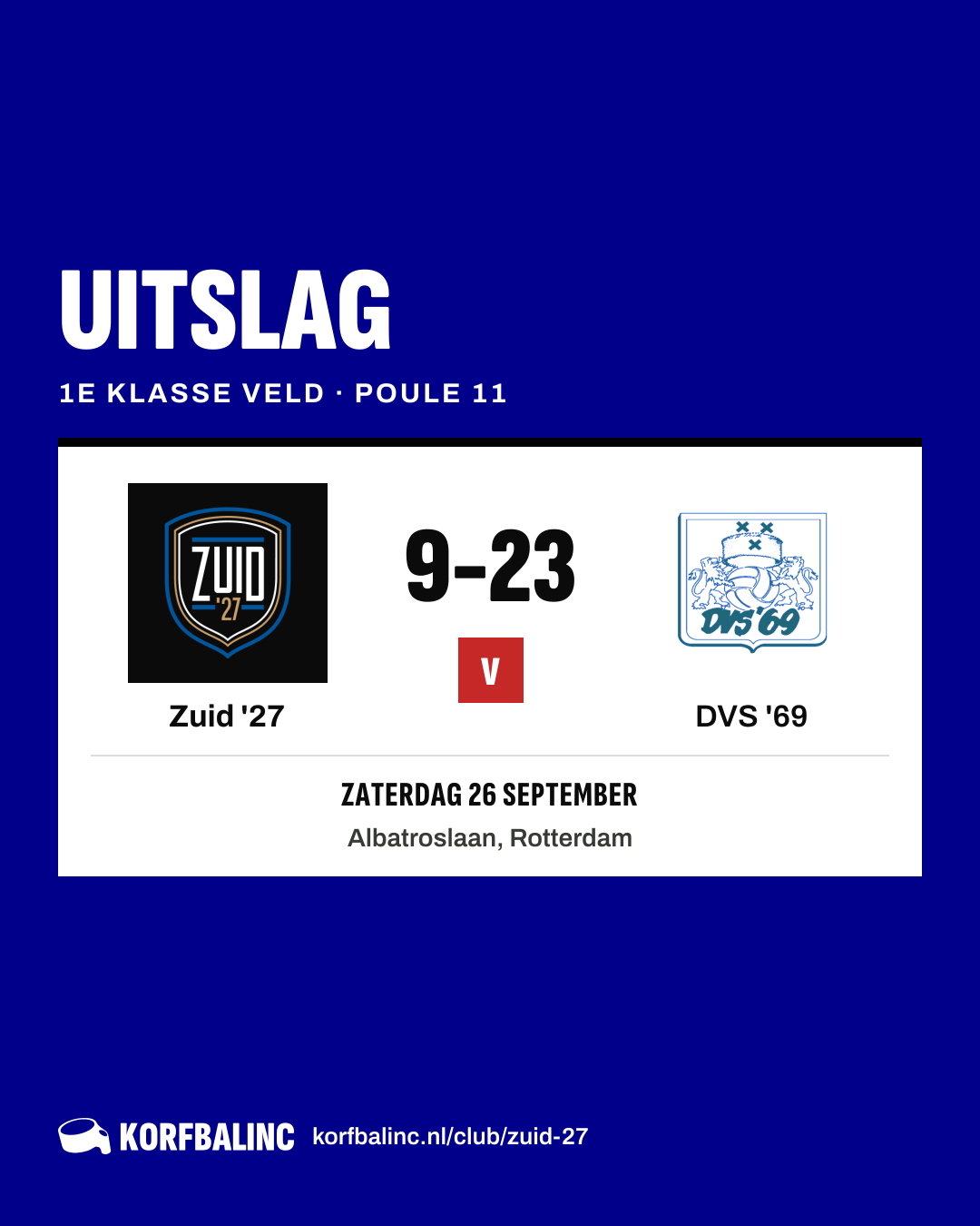 Zuid '27 - DVS '69