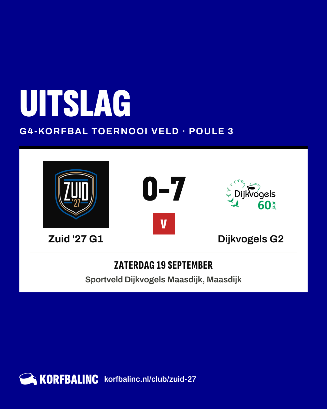 Zuid '27 G1 - Dijkvogels G2