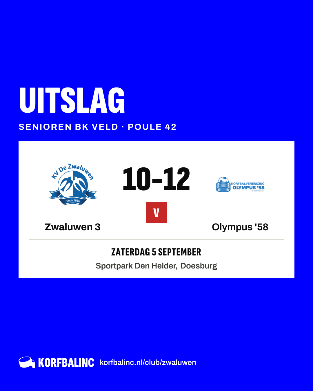 Zwaluwen 3 - Olympus '58