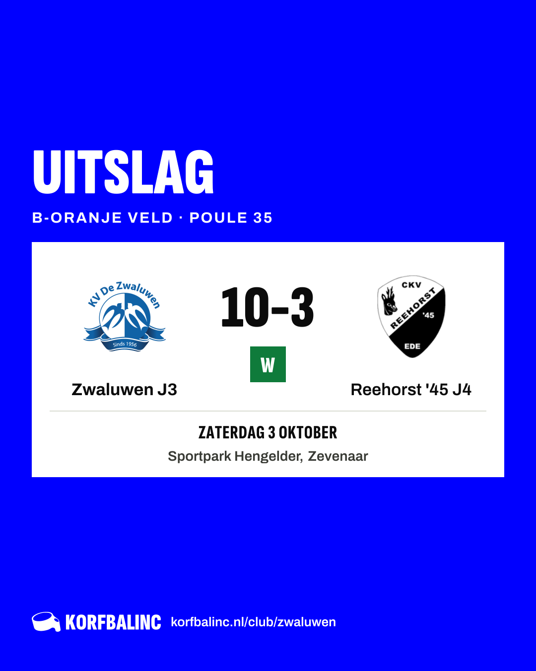 Zwaluwen J3 - Reehorst '45 J4