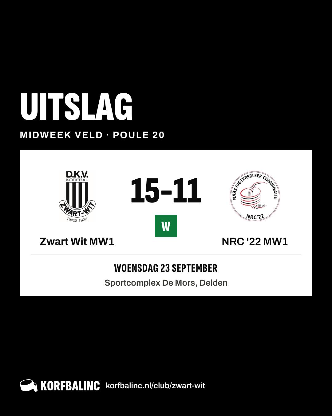 Zwart Wit MW1 - NRC '22 MW1