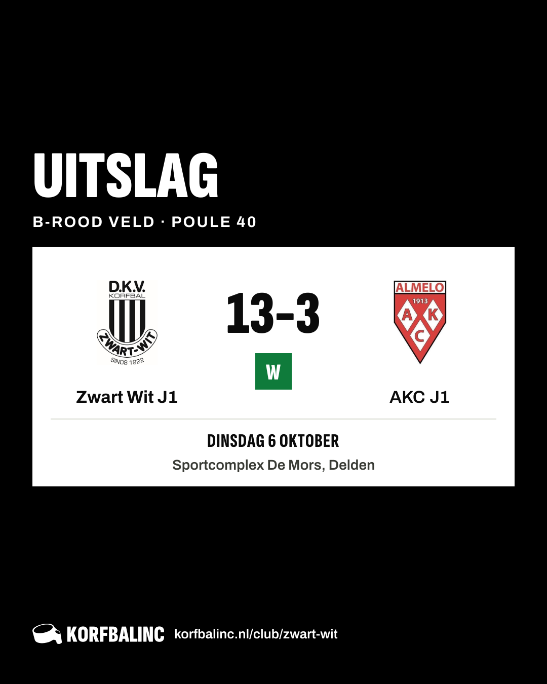 Zwart Wit J1 - AKC J1