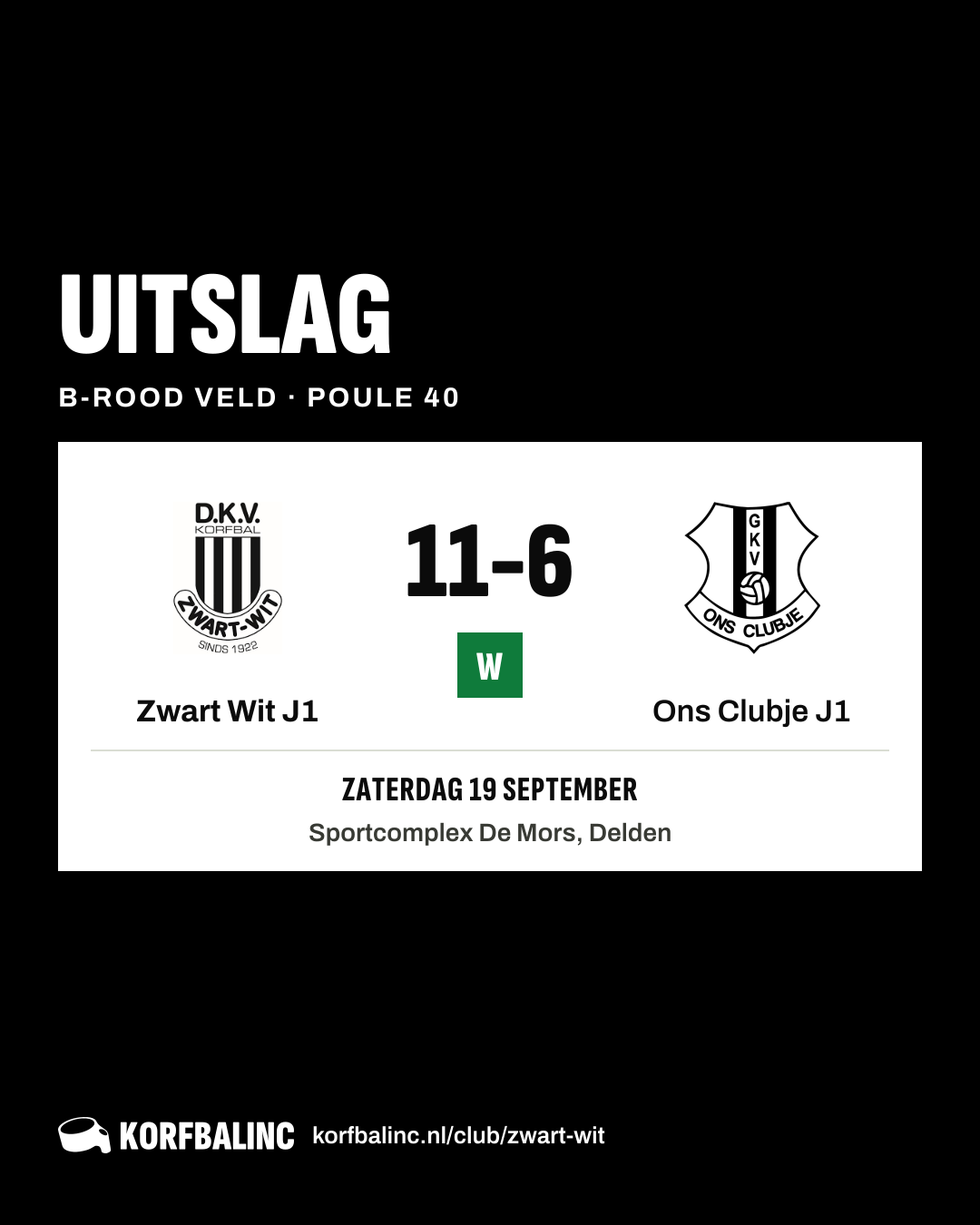 Zwart Wit J1 - Ons Clubje J1